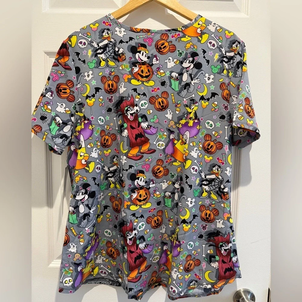 NWT Disney Mickey Mouse Halloween Scrub Top XXXL - Picture 3 of 5